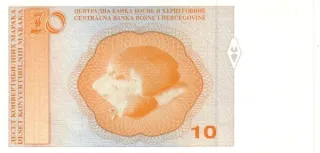 Bosnia and Herzegovina 10 Konvertibilnih, 1998 reverse